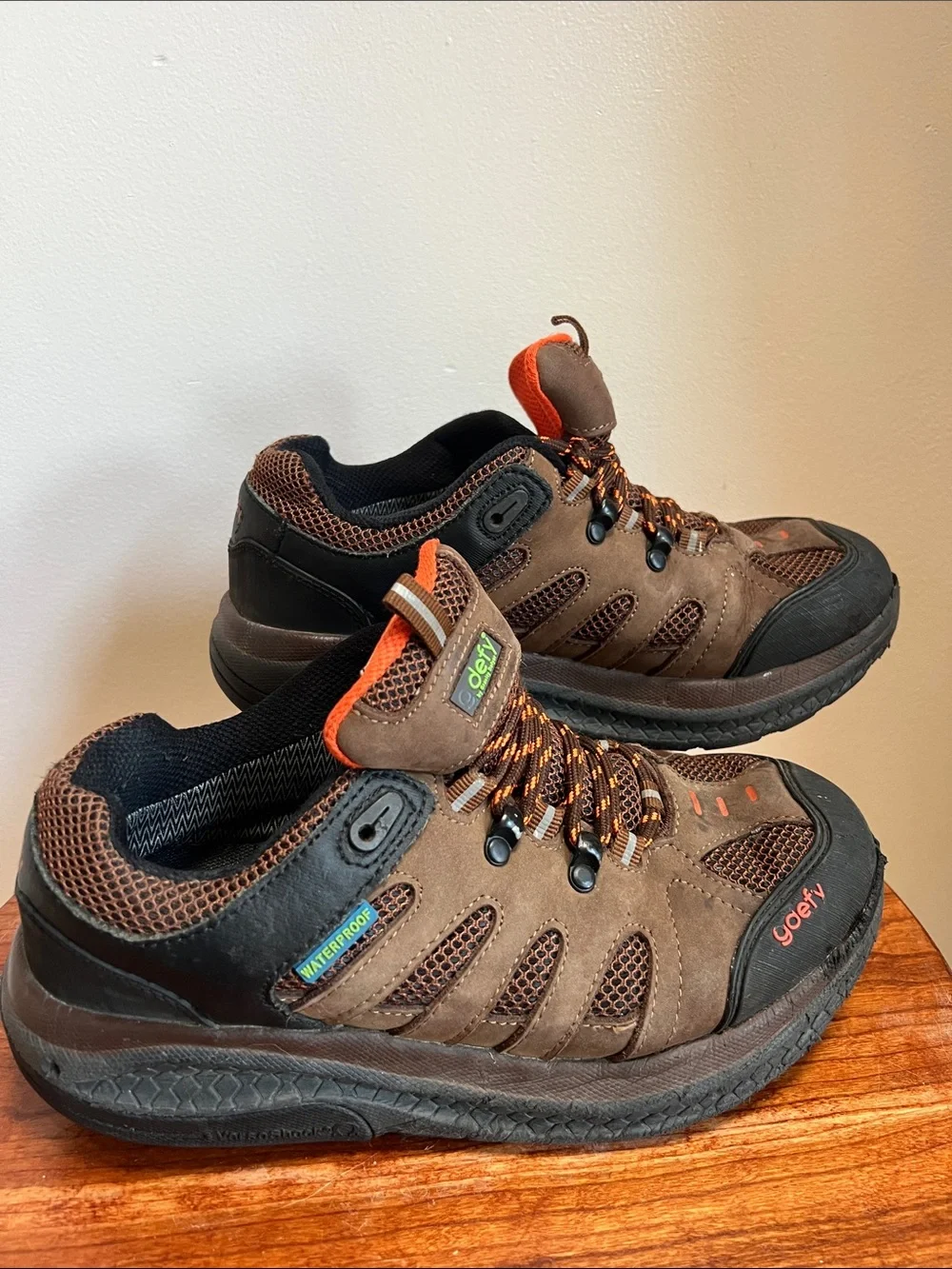 GDefy hiking shoes Brown and Orange Athletic comfort wear Shoes
